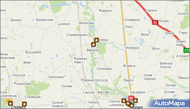 mapa Nowy Młyn gmina Lubień Kujawski, Nowy Młyn gmina Lubień Kujawski na mapie Targeo