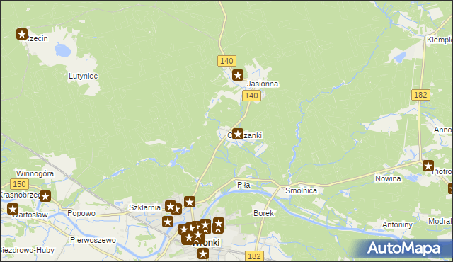 mapa Obelzanki, Obelzanki na mapie Targeo