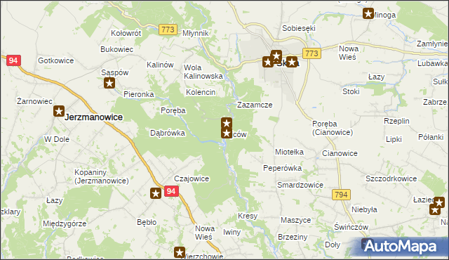 mapa Ojców, Ojców na mapie Targeo