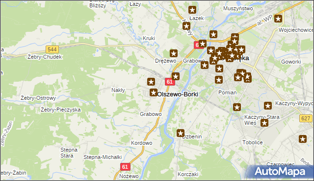 mapa Olszewo-Borki, Olszewo-Borki na mapie Targeo