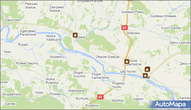 mapa Ołtarze-Gołacze, Ołtarze-Gołacze na mapie Targeo