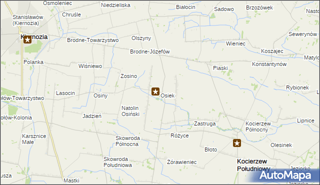 mapa Osiek gmina Kocierzew Południowy, Osiek gmina Kocierzew Południowy na mapie Targeo