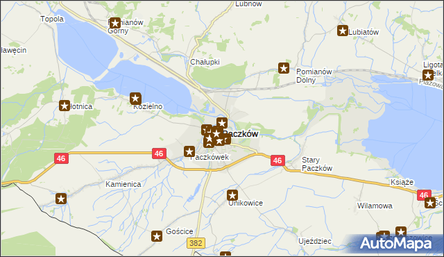 mapa Paczków powiat nyski, Paczków powiat nyski na mapie Targeo