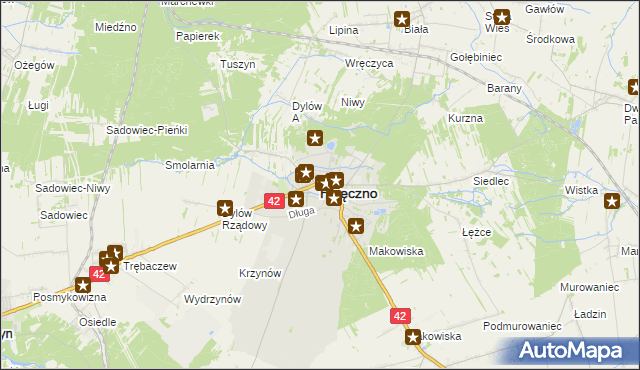 mapa Pajęczno, Pajęczno na mapie Targeo