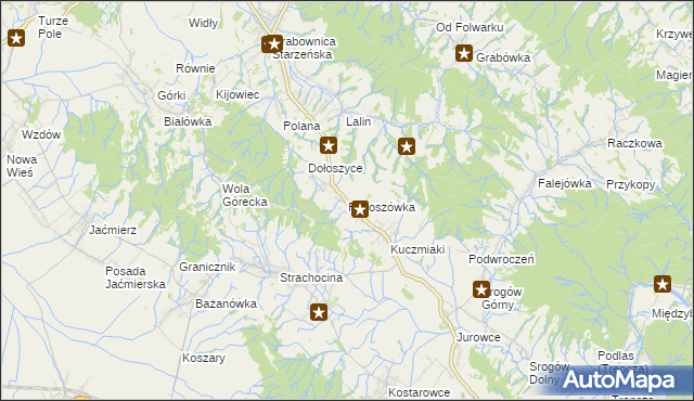 mapa Pakoszówka, Pakoszówka na mapie Targeo