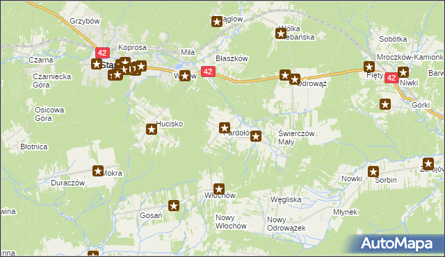 mapa Pardołów, Pardołów na mapie Targeo