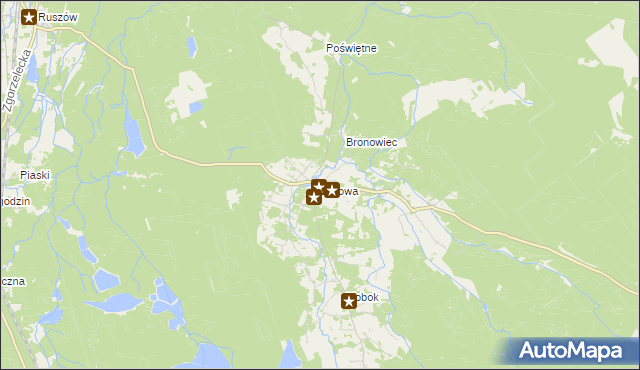 mapa Parowa gmina Osiecznica, Parowa gmina Osiecznica na mapie Targeo