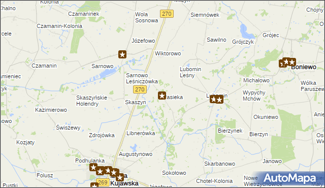 mapa Pasieka gmina Izbica Kujawska, Pasieka gmina Izbica Kujawska na mapie Targeo