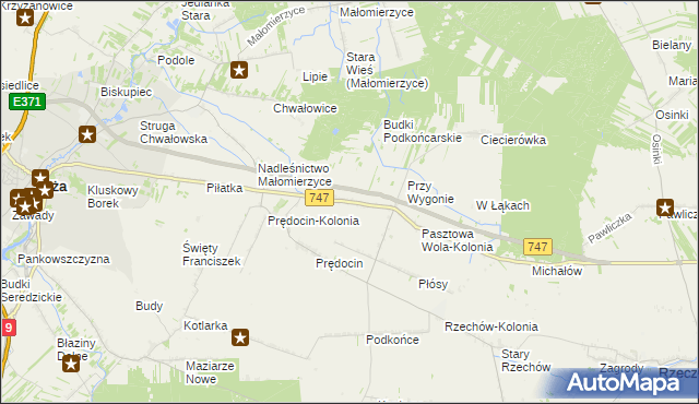 mapa Pasztowa Wola, Pasztowa Wola na mapie Targeo