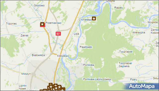 mapa Pawłówek gmina Pułtusk, Pawłówek gmina Pułtusk na mapie Targeo