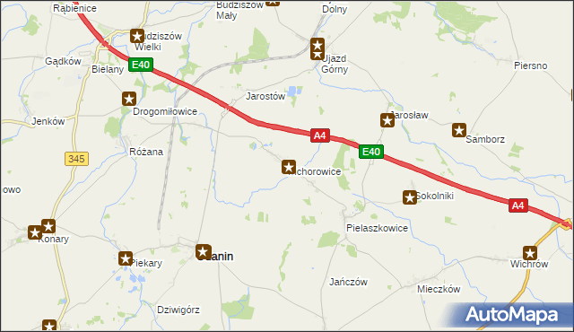 mapa Pichorowice, Pichorowice na mapie Targeo