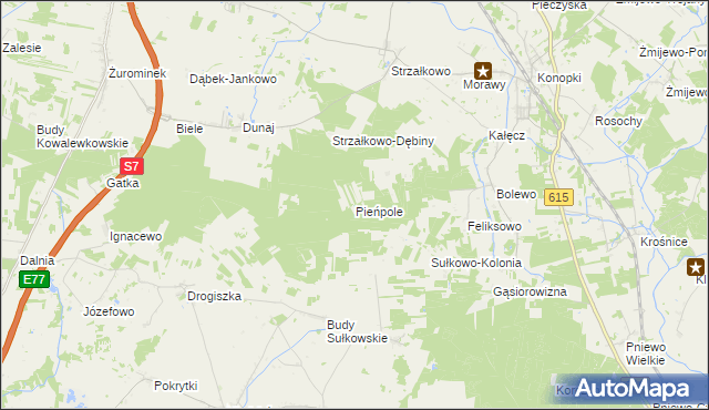 mapa Pieńpole, Pieńpole na mapie Targeo