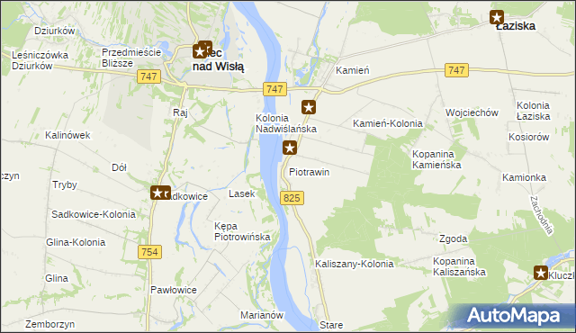 mapa Piotrawin gmina Łaziska, Piotrawin gmina Łaziska na mapie Targeo