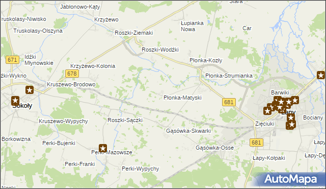 mapa Płonka-Matyski, Płonka-Matyski na mapie Targeo