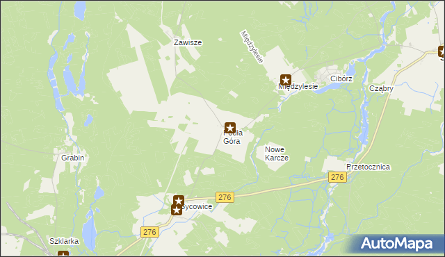 mapa Podła Góra, Podła Góra na mapie Targeo