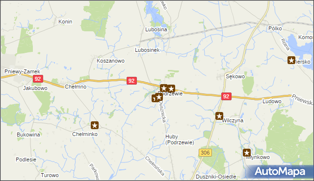 mapa Podrzewie, Podrzewie na mapie Targeo