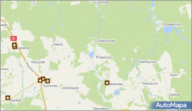 mapa Podwilczyn, Podwilczyn na mapie Targeo
