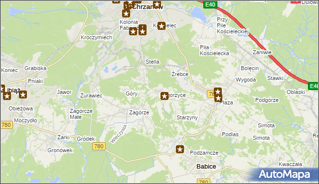 mapa Pogorzyce, Pogorzyce na mapie Targeo