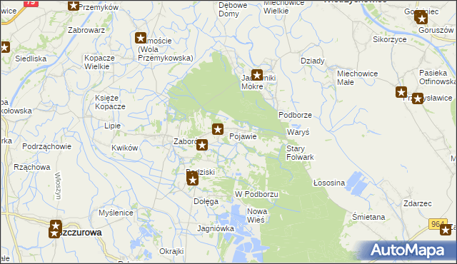 mapa Pojawie, Pojawie na mapie Targeo