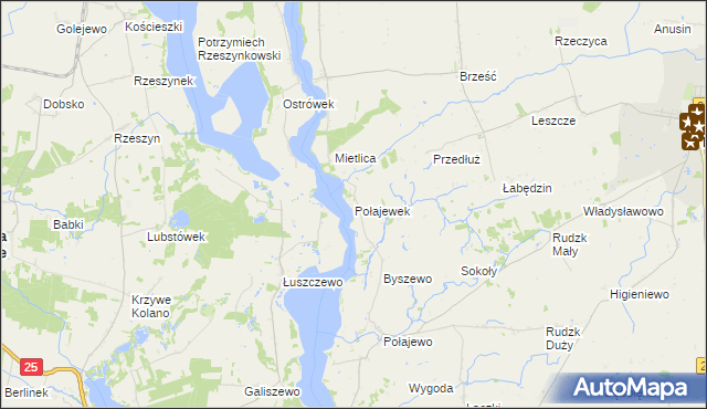 mapa Połajewek, Połajewek na mapie Targeo