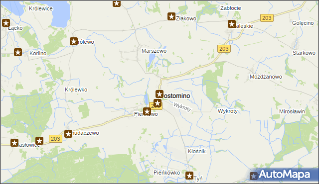 mapa Postomino, Postomino na mapie Targeo