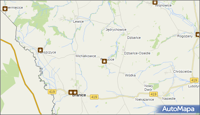 mapa Posucice, Posucice na mapie Targeo