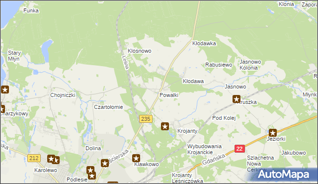 mapa Powałki, Powałki na mapie Targeo