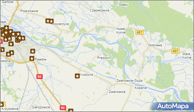 mapa Prędocin gmina Skarbimierz, Prędocin gmina Skarbimierz na mapie Targeo