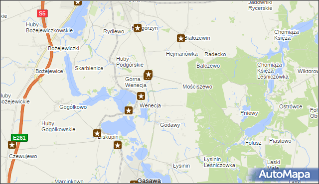 mapa Probostwo gmina Żnin, Probostwo gmina Żnin na mapie Targeo