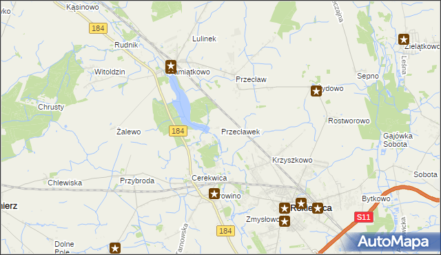 mapa Przecławek, Przecławek na mapie Targeo
