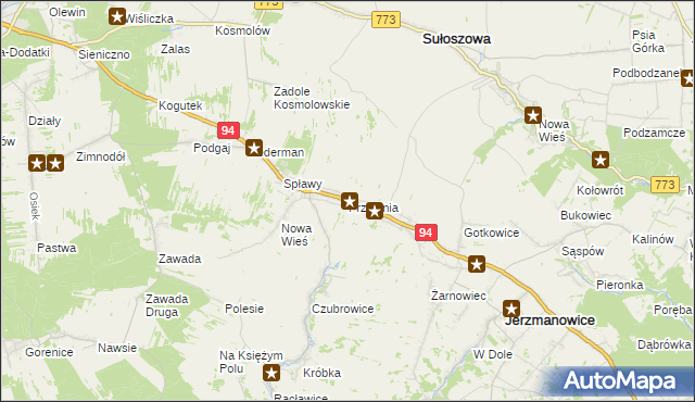 mapa Przeginia, Przeginia na mapie Targeo