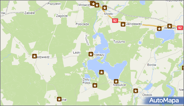 mapa Przełazy, Przełazy na mapie Targeo