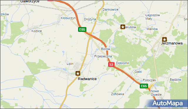 mapa Przesieczna, Przesieczna na mapie Targeo