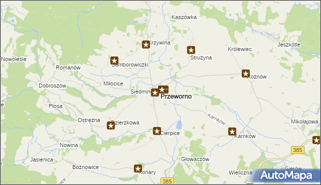 mapa Przeworno, Przeworno na mapie Targeo