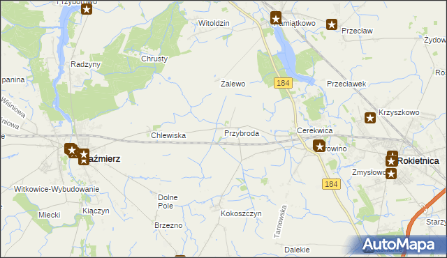 mapa Przybroda, Przybroda na mapie Targeo