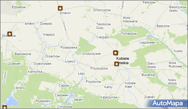 mapa Przydatki Przybyszowskie, Przydatki Przybyszowskie na mapie Targeo