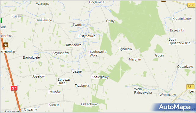 mapa Przydróżek, Przydróżek na mapie Targeo