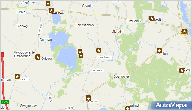 mapa Przydwórz, Przydwórz na mapie Targeo