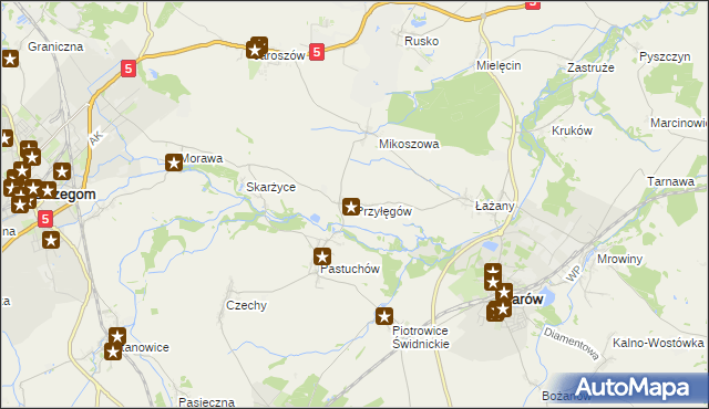 mapa Przyłęgów, Przyłęgów na mapie Targeo