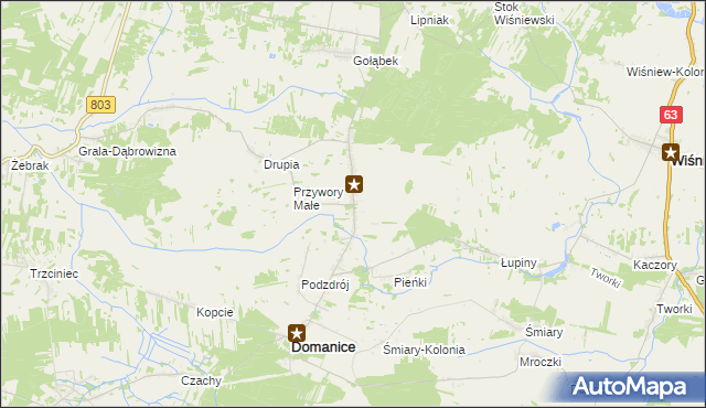 mapa Przywory Duże, Przywory Duże na mapie Targeo