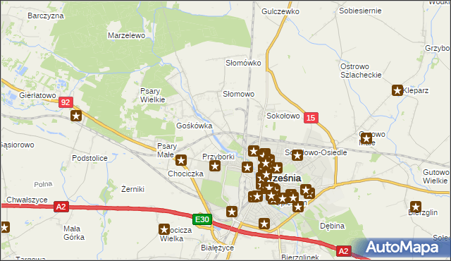 mapa Psary Polskie, Psary Polskie na mapie Targeo