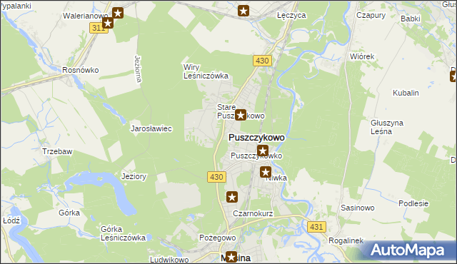 mapa Puszczykowo powiat poznański, Puszczykowo powiat poznański na mapie Targeo