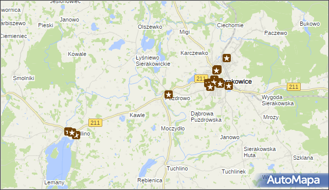 mapa Puzdrowo, Puzdrowo na mapie Targeo