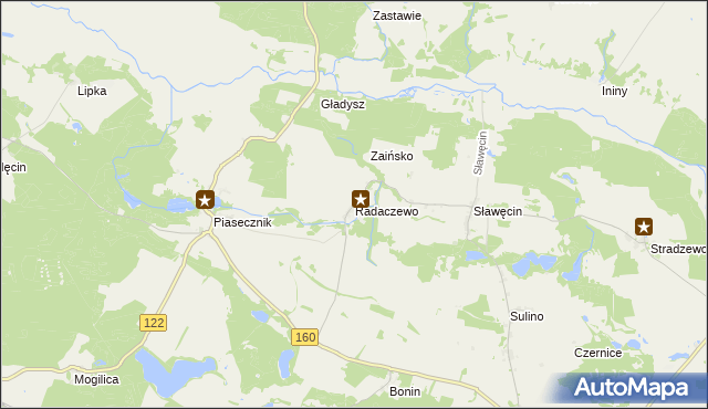 mapa Radaczewo, Radaczewo na mapie Targeo