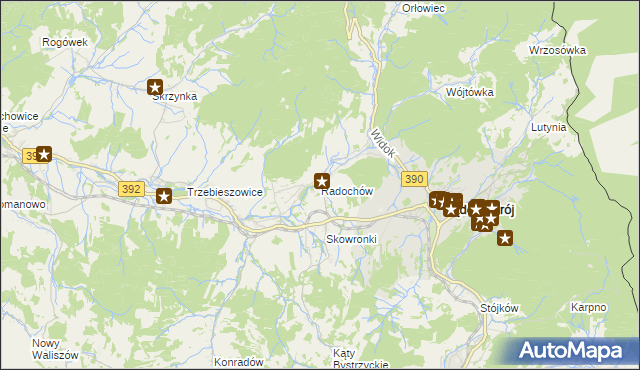 mapa Radochów, Radochów na mapie Targeo