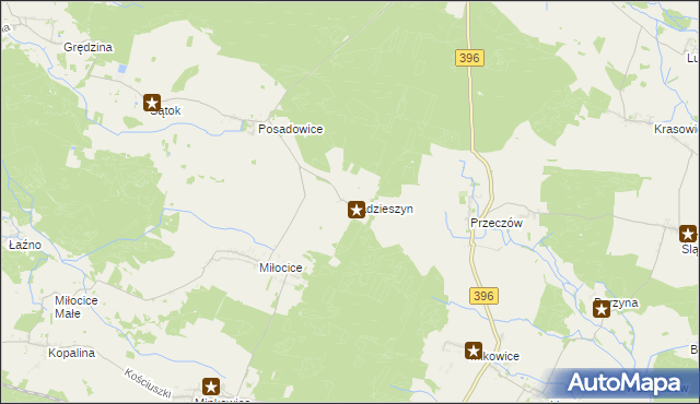 mapa Radzieszyn, Radzieszyn na mapie Targeo