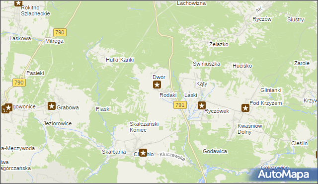 mapa Rodaki, Rodaki na mapie Targeo