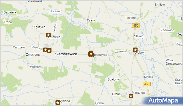 mapa Rososzyca, Rososzyca na mapie Targeo