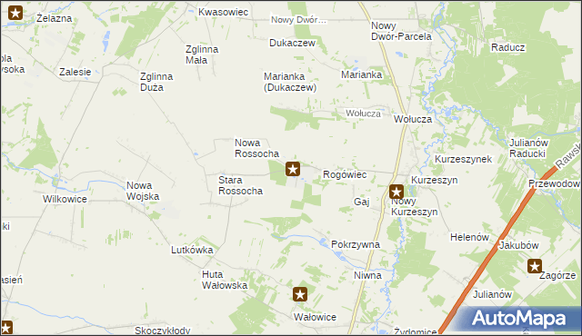 mapa Rossocha, Rossocha na mapie Targeo