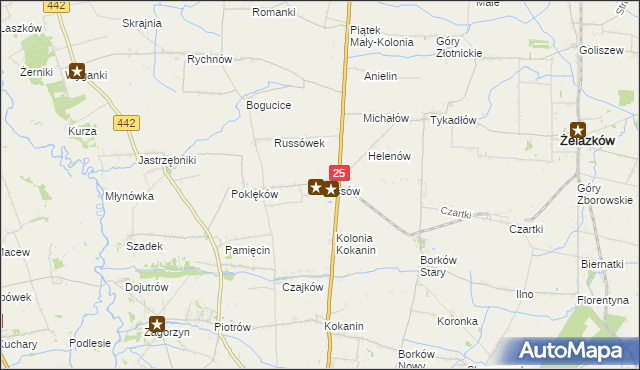 mapa Russów, Russów na mapie Targeo